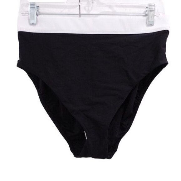 NEW Mimi Flamingo Brooke High Waist Panty Black White Layered Solids Size 10 900 - Picture 1 of 5
